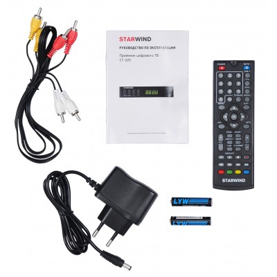 Цифровой ресивер DVB-T2 STARWIND CT-220 черный Цифровой ресивер DVB-T2 STARWIND CT-220 черный
