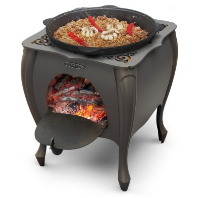 Печь ТМФ Зухра под казан черная бронза Печь ТМФ Зухра под казан черная бронза