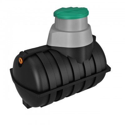 Емкость ЭКОПРОМ подземная U 2000 с выходом черная Емкость ЭКОПРОМ подземная U 2000 с выходом черная