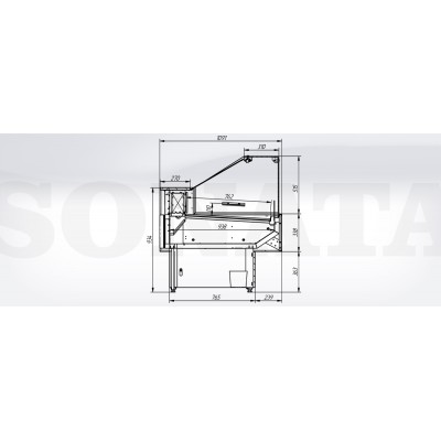 Холодильная витрина Cryspi SONATA Q SN 1800 Холодильная витрина Cryspi SONATA Q SN 1800