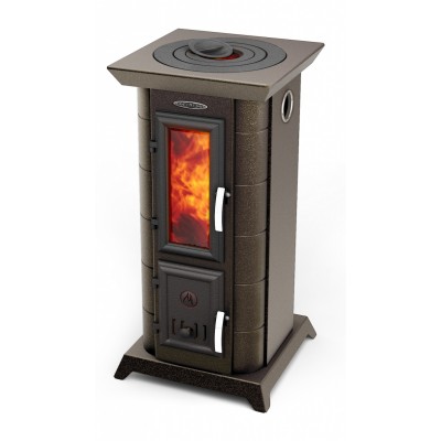 Печь - камин ТМФ Статика Тетра черная бронза Печь - камин ТМФ Статика Тетра черная бронза